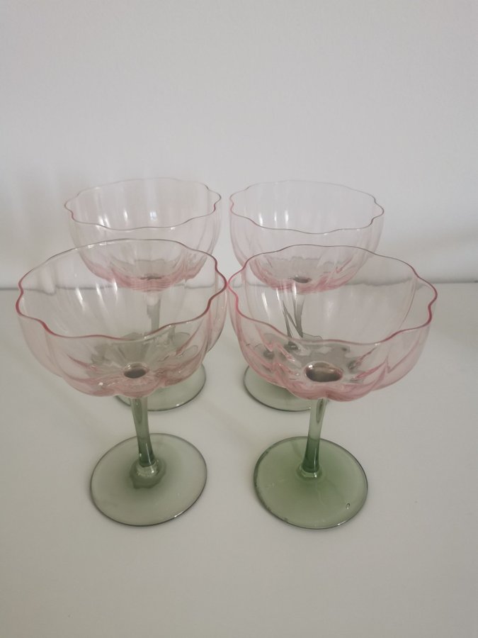 Lagerhaus Champagneglas glas blommor SLUTSÅLDA bubbel 4st vinglas