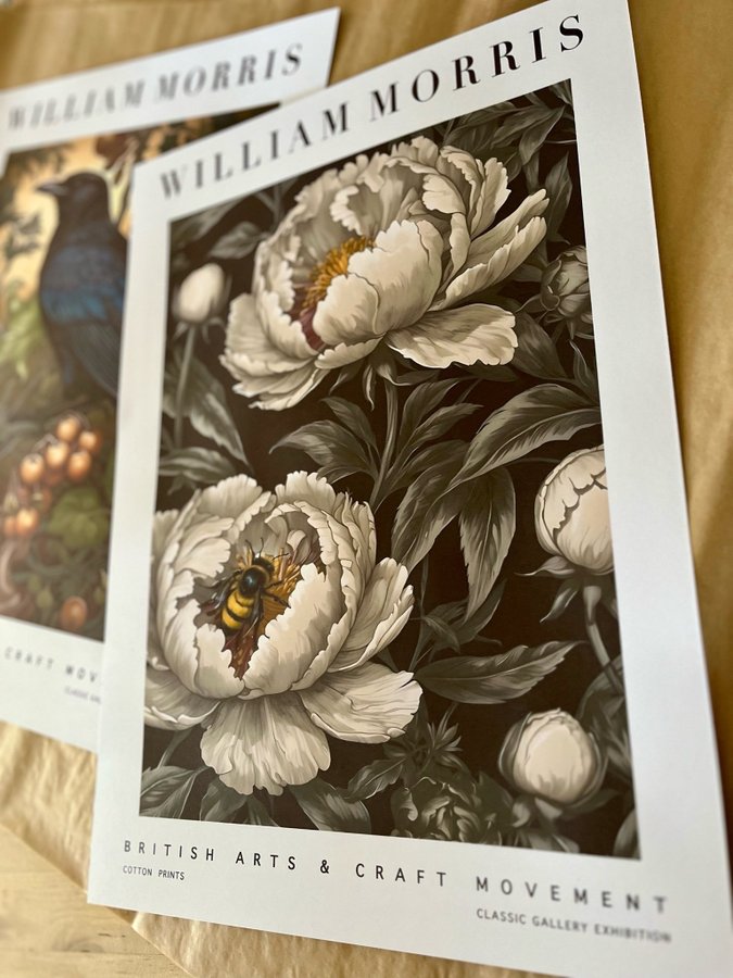 Poster A3 William Morris ”Night garden ”