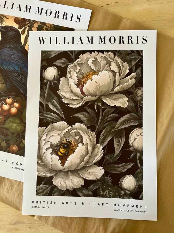 Poster A3 William Morris ”Night garden ”