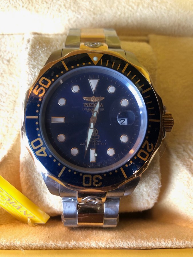 Invicta GRAND DIVER 3049 Ny oanvänd fabriksinplastad Automatiskt urverk WR 300