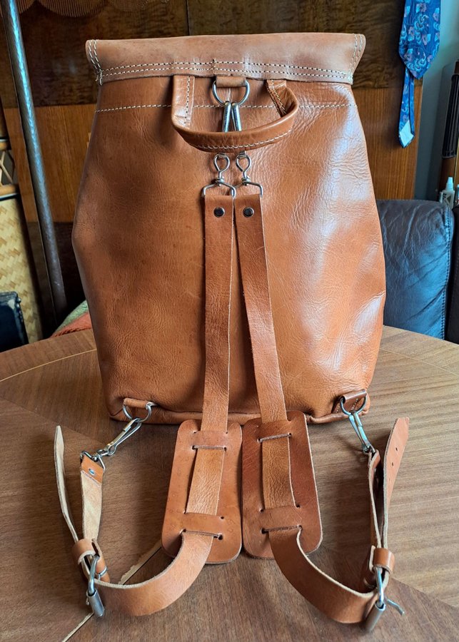SEMI-ANTIK 50-TAL 60-TAL Ryggsäck backpack läder vintage