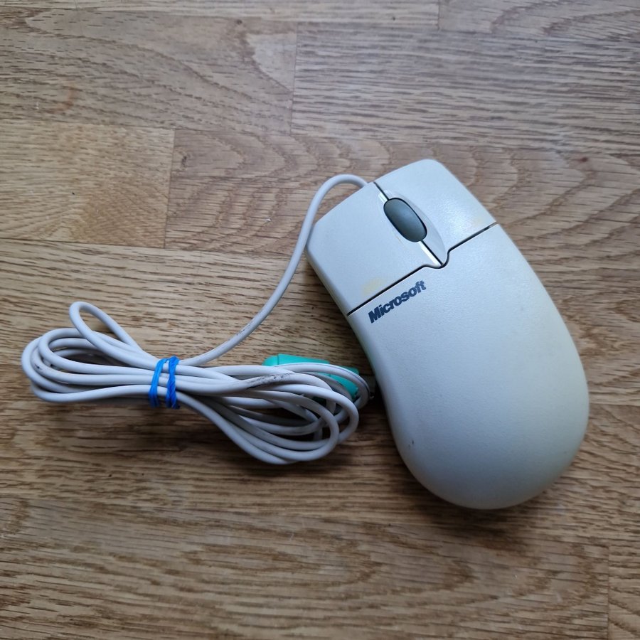 Microsoft intellimouse 1.2a ps/2 compatible mus datormus mouse retrodator