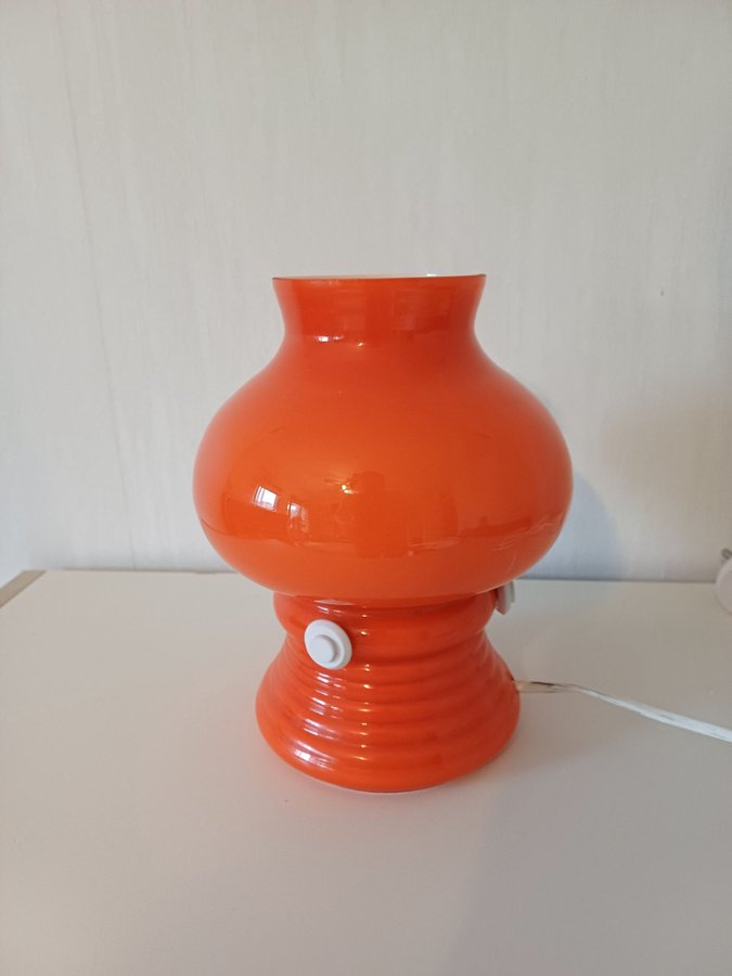 Bordslampa retro glas orange