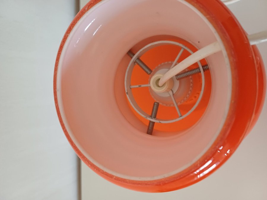 Bordslampa retro glas orange