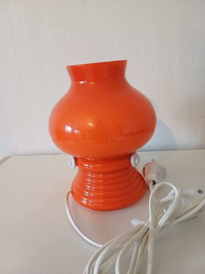 Bordslampa retro glas orange