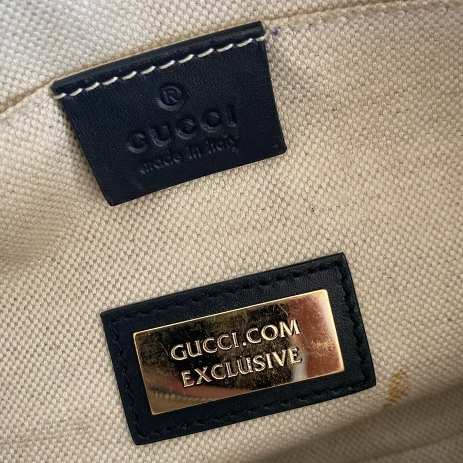 GUCCI GG MONOGRAM CANVAS BEE WEB CAMERA BAG