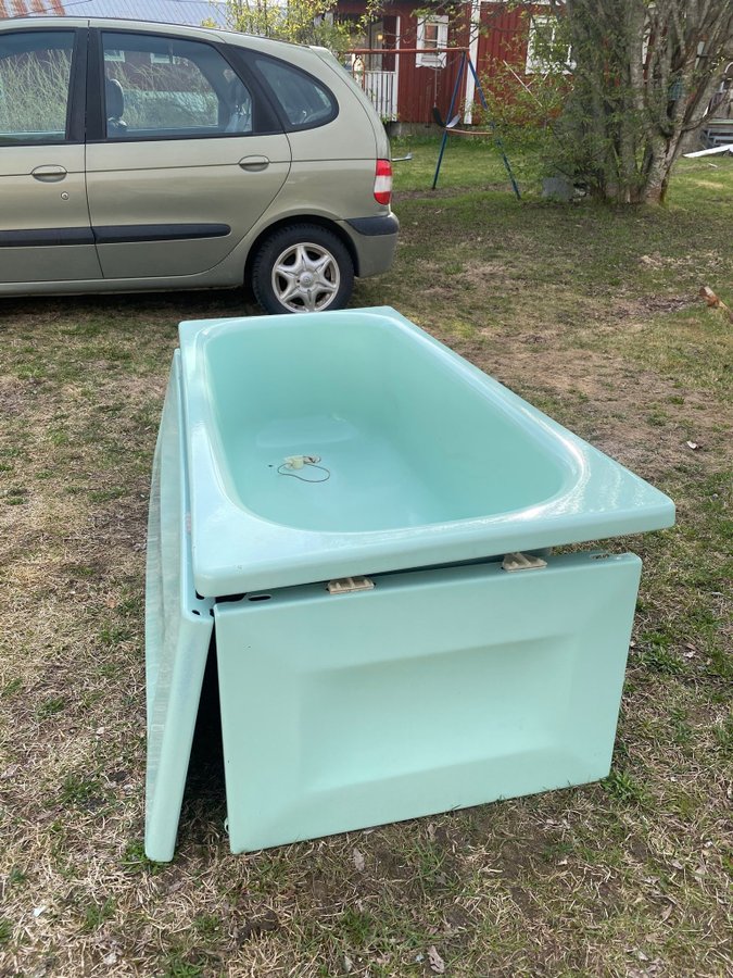 Retro Vintage Grönt Badkar Avtagbar Långsida  Kortsida medföljer Bath Tub Green