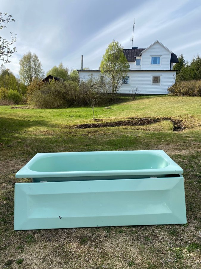 Retro Vintage Grönt Badkar Avtagbar Långsida  Kortsida medföljer Bath Tub Green