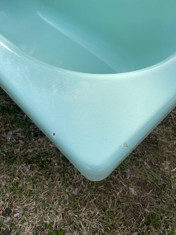 Retro Vintage Grönt Badkar Avtagbar Långsida  Kortsida medföljer Bath Tub Green