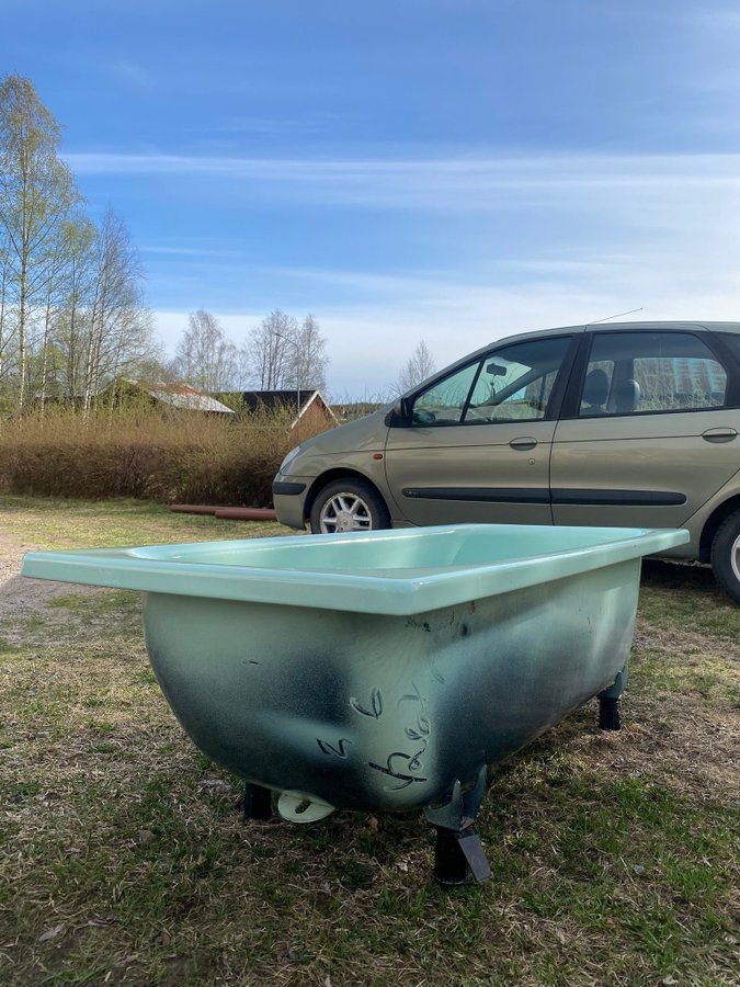 Retro Vintage Grönt Badkar Avtagbar Långsida  Kortsida medföljer Bath Tub Green