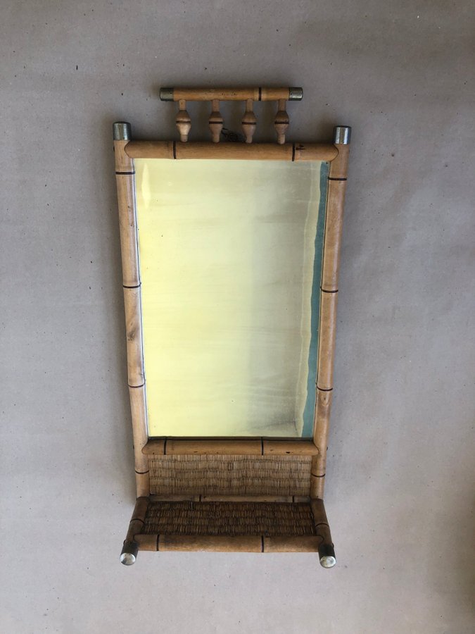 Spegel Bambu Rotting Bubbligt glas 1900