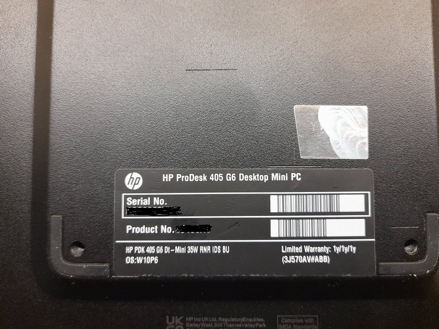 HP Prodesk 405 G6 med ryzen processor