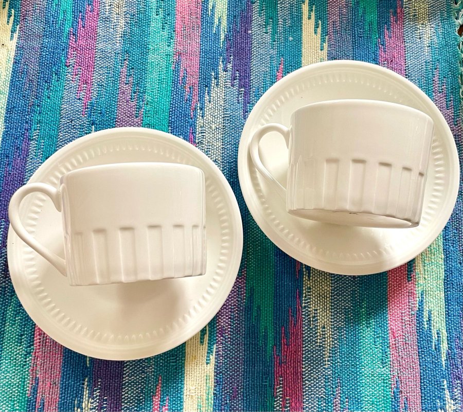 2 WEDGWOOD COLOSSEUM KOPPAR OCH FAT SET PORSLIN RETRO VINTAGE