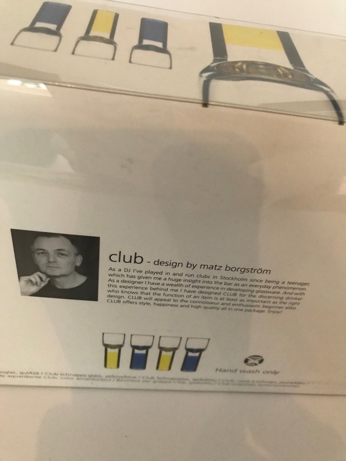 Oanvända glas Club från Sagaform