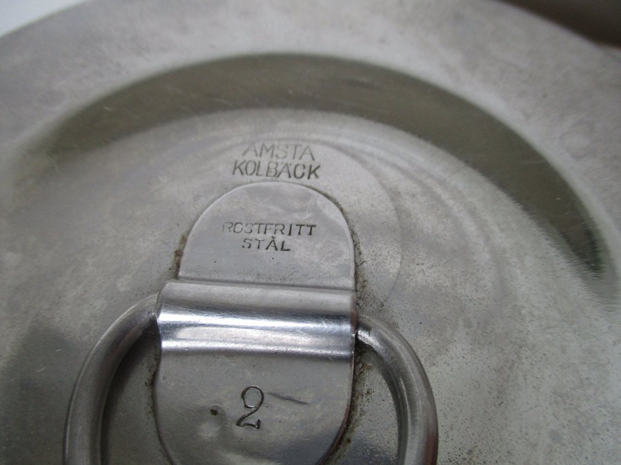 Äldre mjölkkanna mjölk kanna i fint skick Amsta Kolbäck 2 liter rostfritt stål