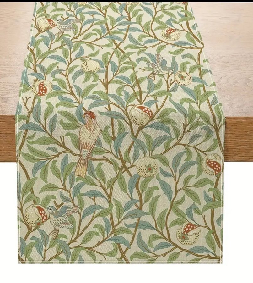 Duk löpare - WILLIAM MORRIS - Bird  Pomegranate bordsduk vintage