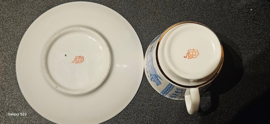 Kaffekopp från Lomonosov Imperial Porcelain Factory -USSR