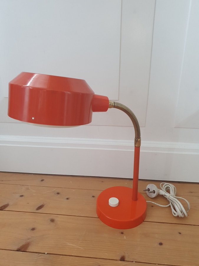 Retro Vintage Orange Bordslampa AJH 6 ?Design Hans Agne Jakobsson