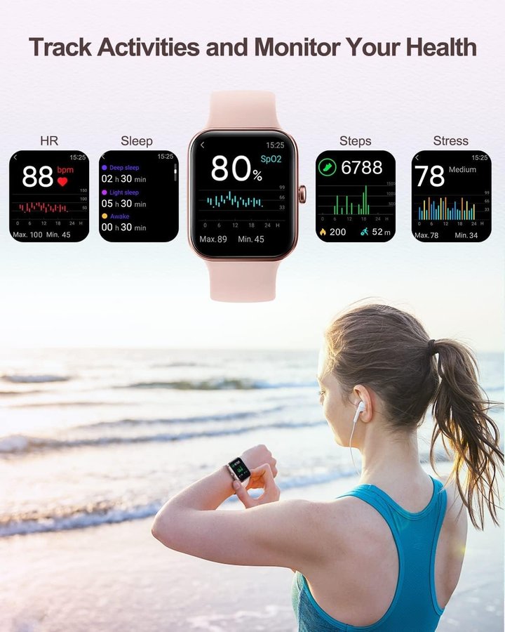 NY Smartwatch för damer | 13" skärm | Fitnessklocka | GPS | Nypris 399kr