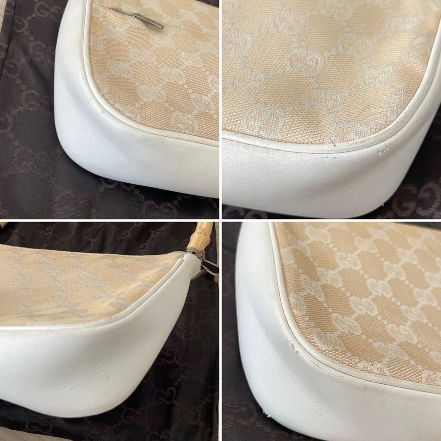 Gucci Pochette Monogram Bamboo Bag