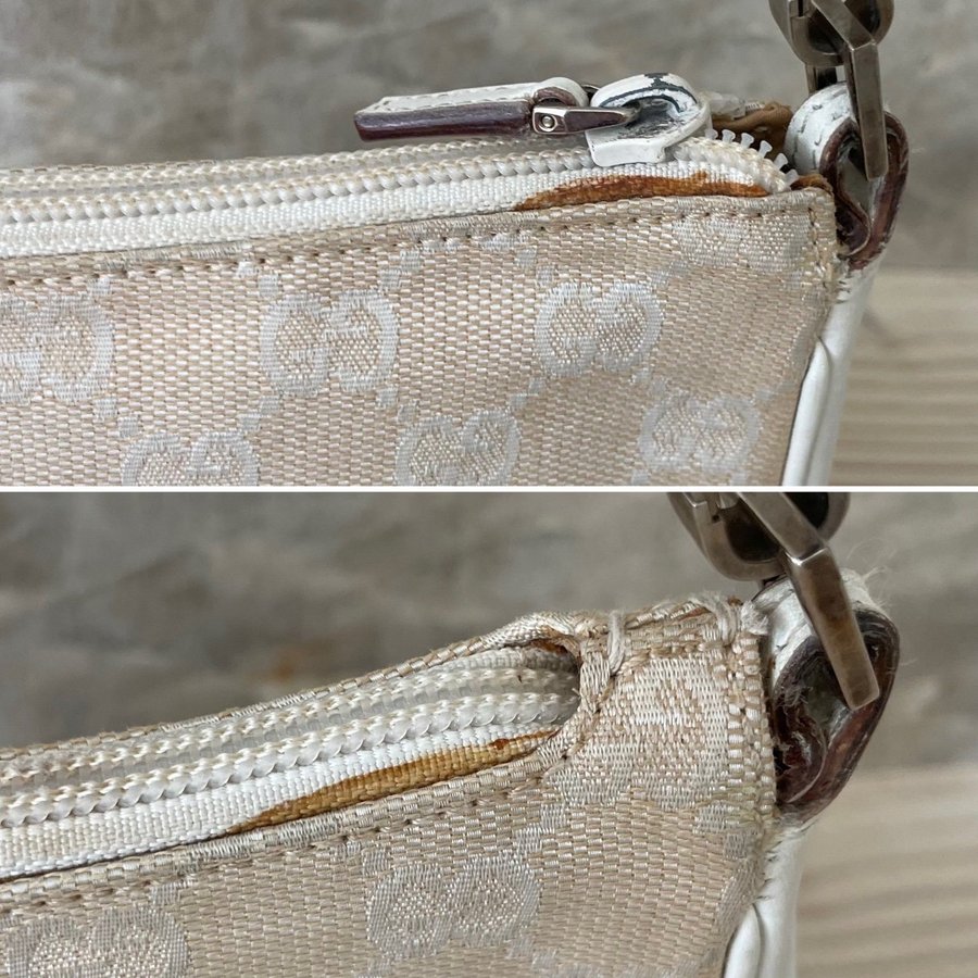 Gucci Pochette Monogram Bamboo Bag