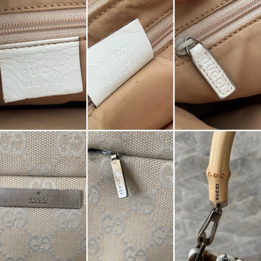 Gucci Pochette Monogram Bamboo Bag