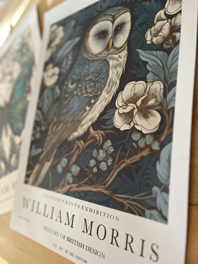 Poster A3 William Morris ”Night Owl”