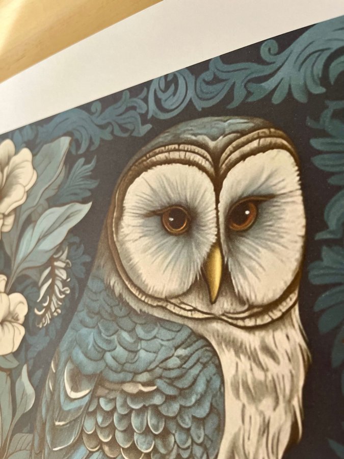 Poster A3 William Morris ”Night Owl”