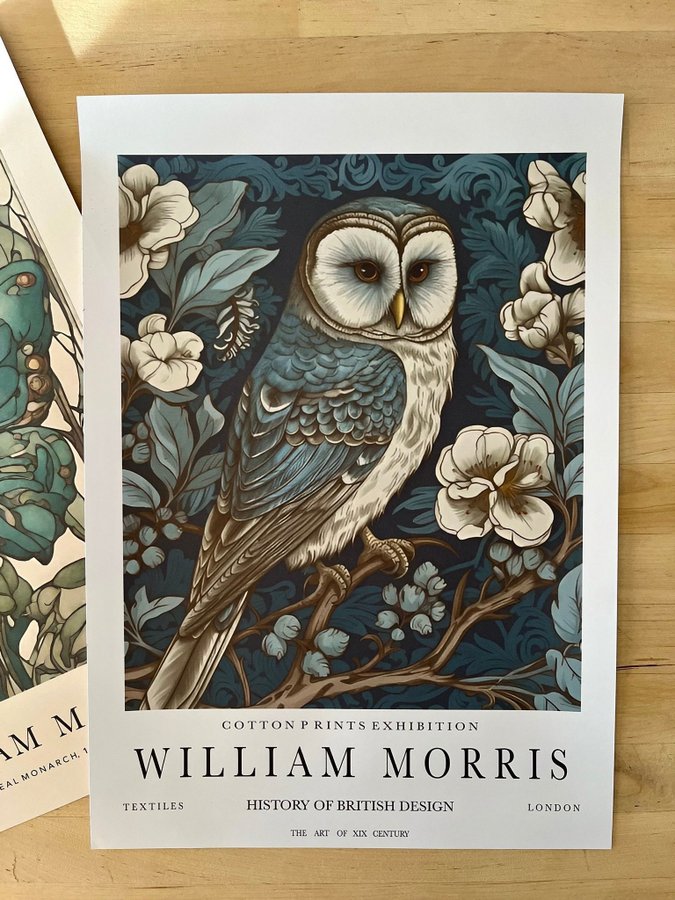 Poster A3 William Morris ”Night Owl”