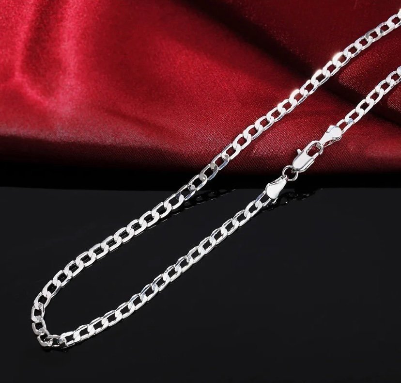 HELT NYTT! Halsband pläterad med äkta silver 925 superfina