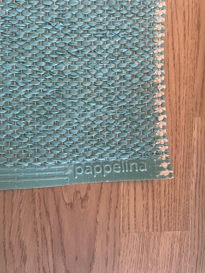 PAPPELINA matta ”Viggo” 200x70cm blå/grön/offwhite vändbar!