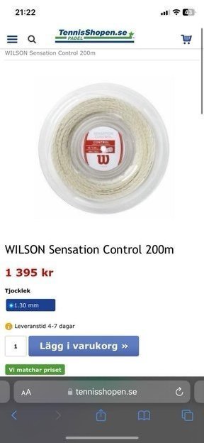 Ny rulle skonsam sena tennis Wilson