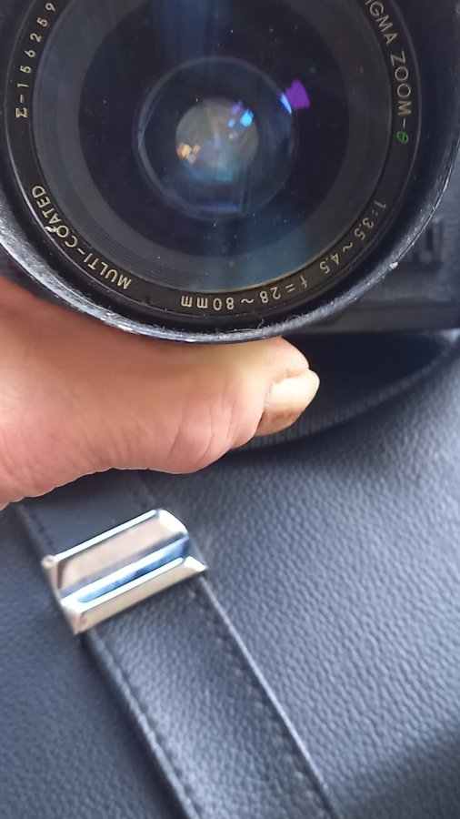 Canon A-1 med Sigma Zoom-8 objektiv