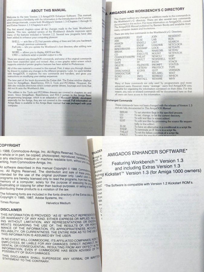 Commodore Amiga - AmigaDOS Enhancer Software Manual (1988)
