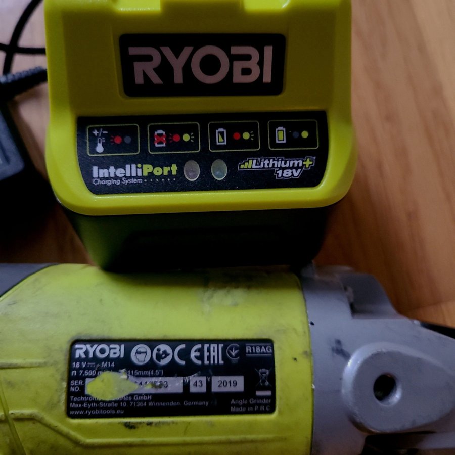 Ryobi Vinkelslip R18AG 18V