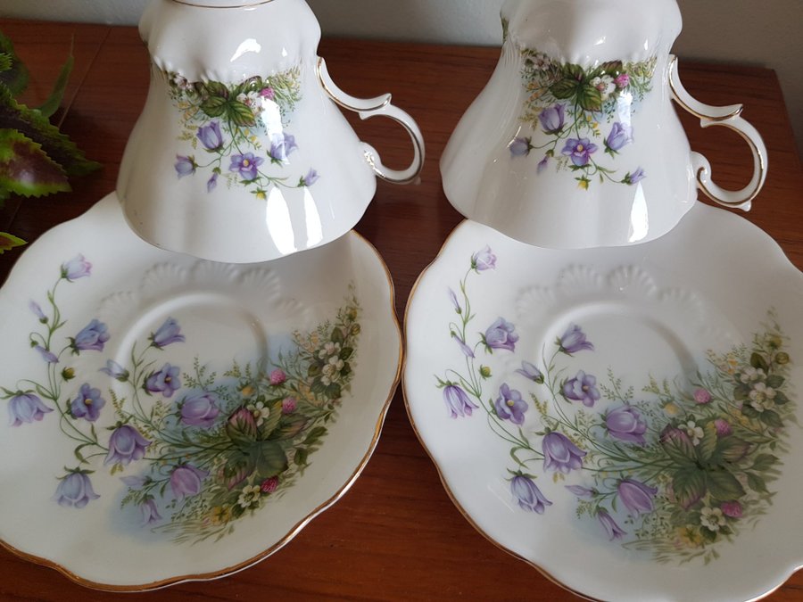 Royal Albert Sunnyside Series "JULIET" - 2 Tekoppar / Kaffekoppar med fat