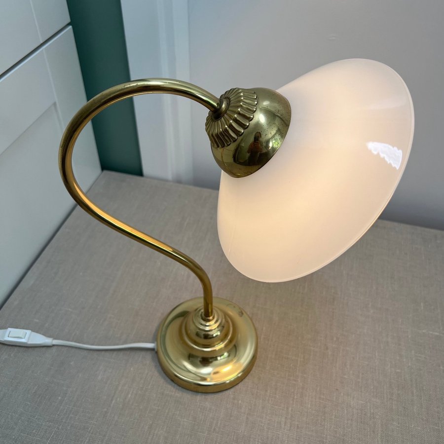 Skomakarlampa Bordslampa Lampa Mässing Mässingslampa Retro Vintage