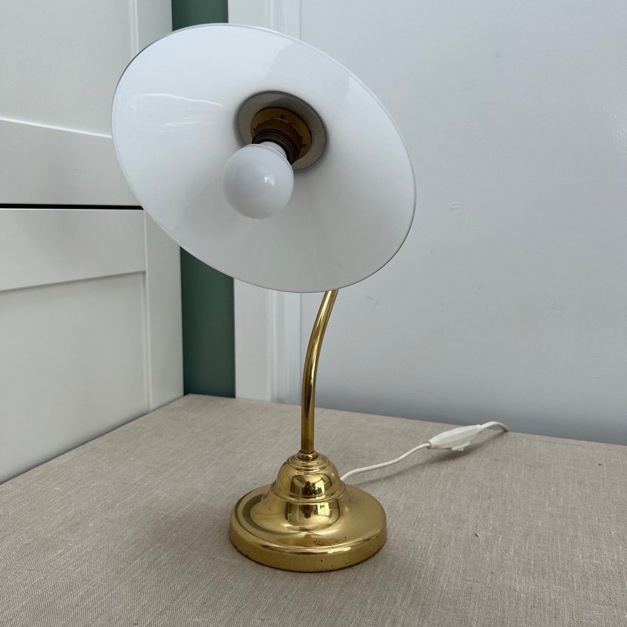 Skomakarlampa Bordslampa Lampa Mässing Mässingslampa Retro Vintage