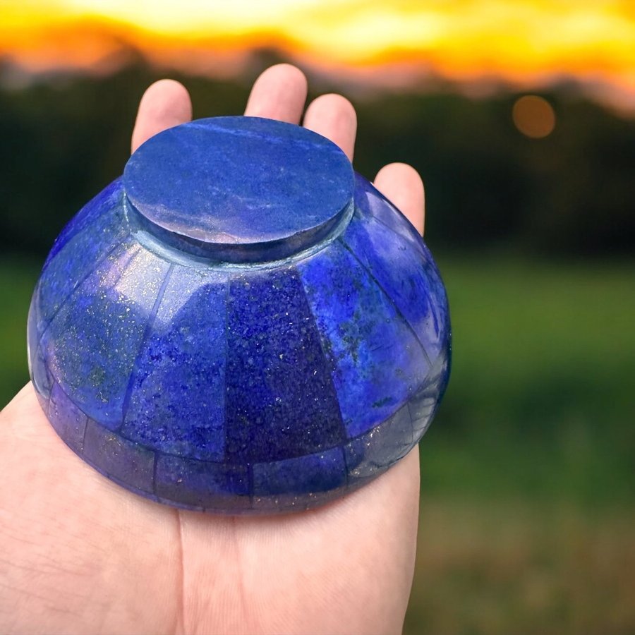 Hand Tillverkad Skål av Lapis Lazuli