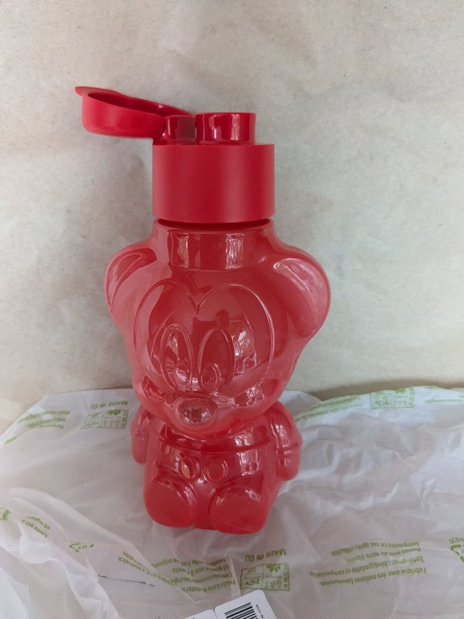 Tupperware Disney Musse Pigg Eco+ flaska 425dl röd Ny