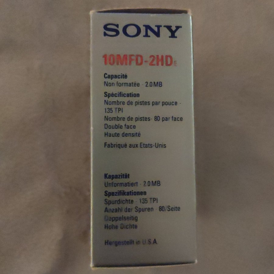 10 st Sony MFD-2HD 35'' disketter 2MB