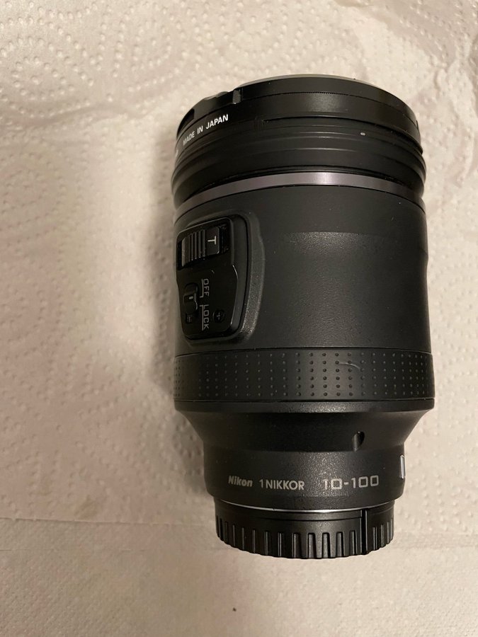 Nikon 1 Nikkor 10-100 VR objektiv i topp-skick