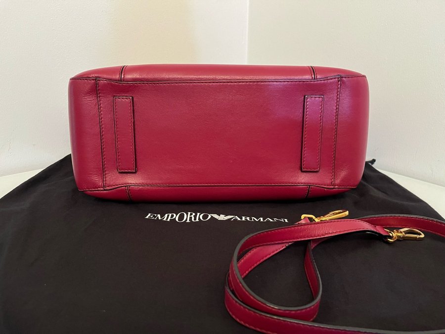 EMPORIO ARMANI EXKLUSIV BAG VÄSKA ÄKTA LÄDER SKINN ITALY