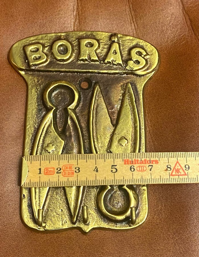 Retro nyckel hängare hållare i mässing Borås krokar