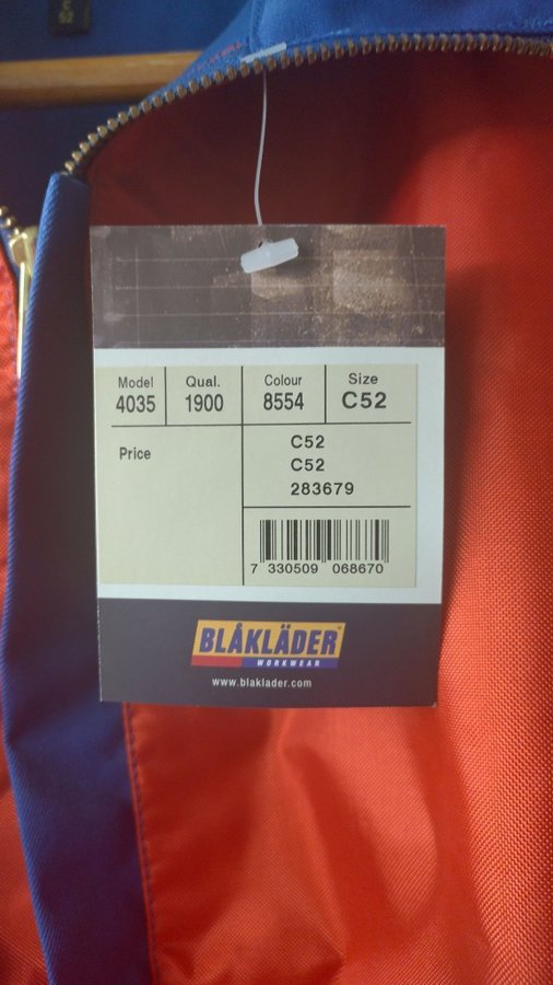 Blåkläder Workwear | Arbetsjacka | Röd/Blå | Modell 4035 | Storlek: C52