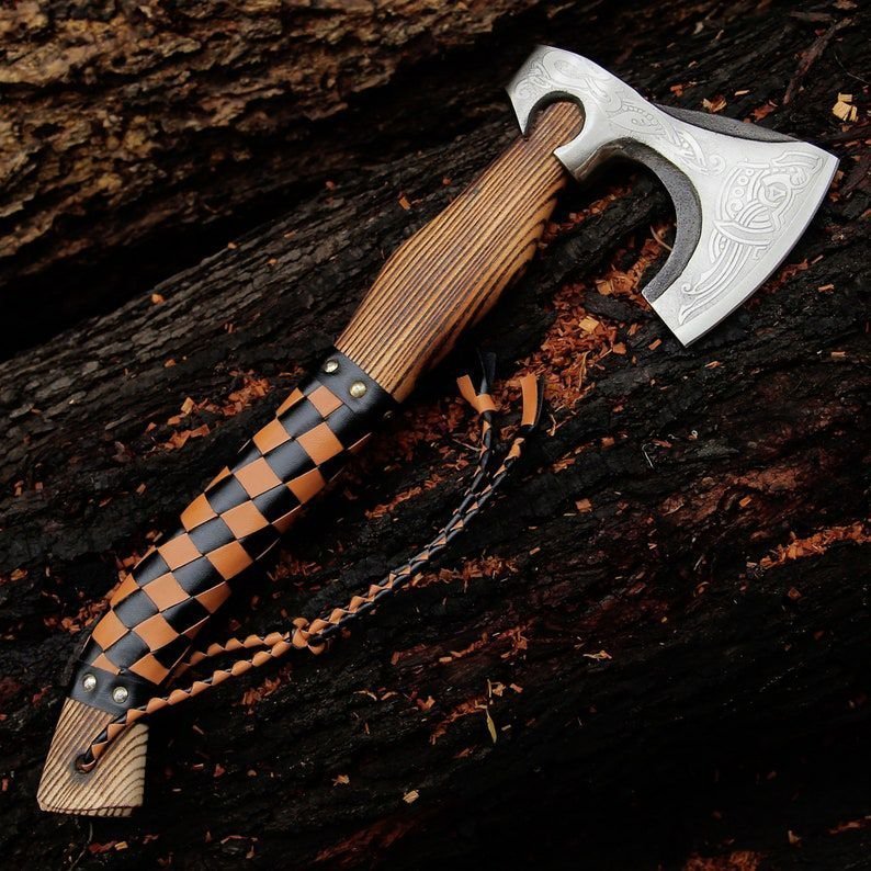 Custom Handmade Carbon Steel Axe | Personalized Gift for Groomsmen Wedding gift