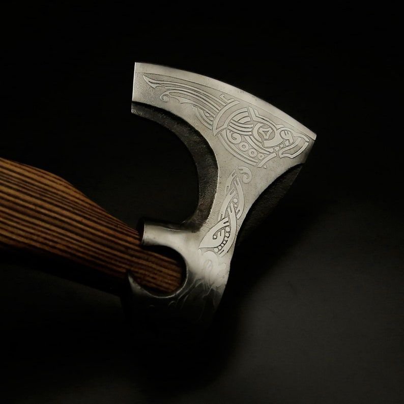 Custom Handmade Carbon Steel Axe | Personalized Gift for Groomsmen Wedding gift