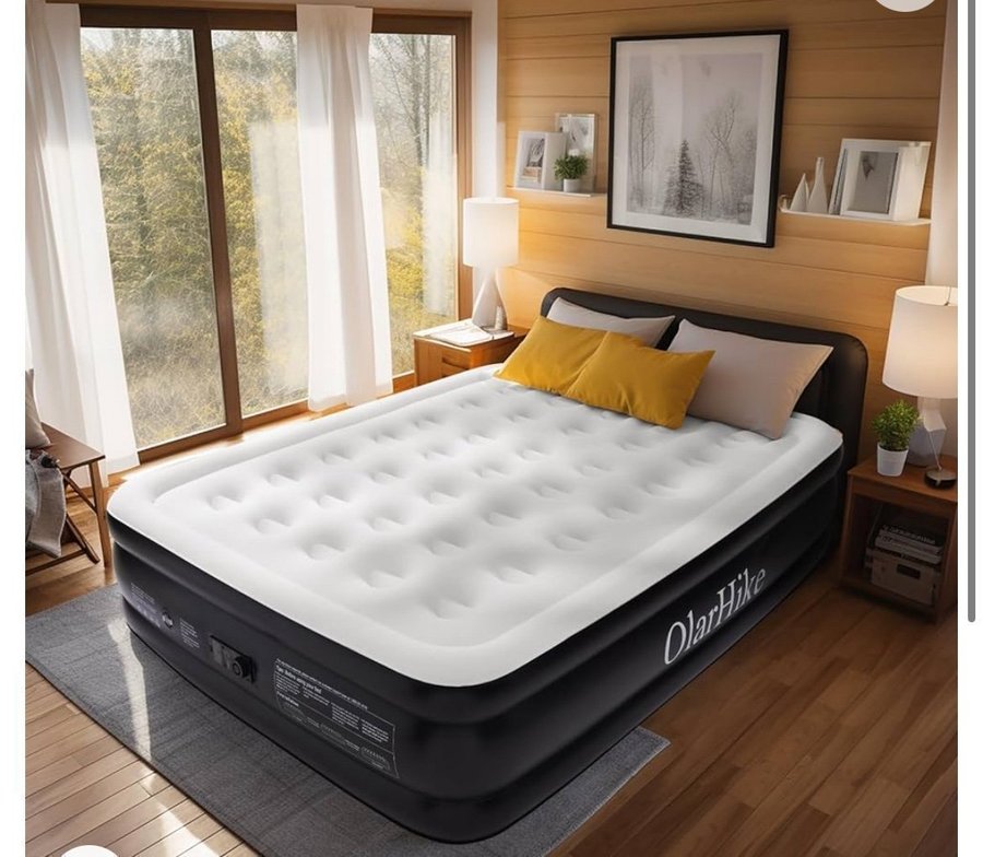 OlarHike Queen Size Air Mattress with Integrated Electric Pump