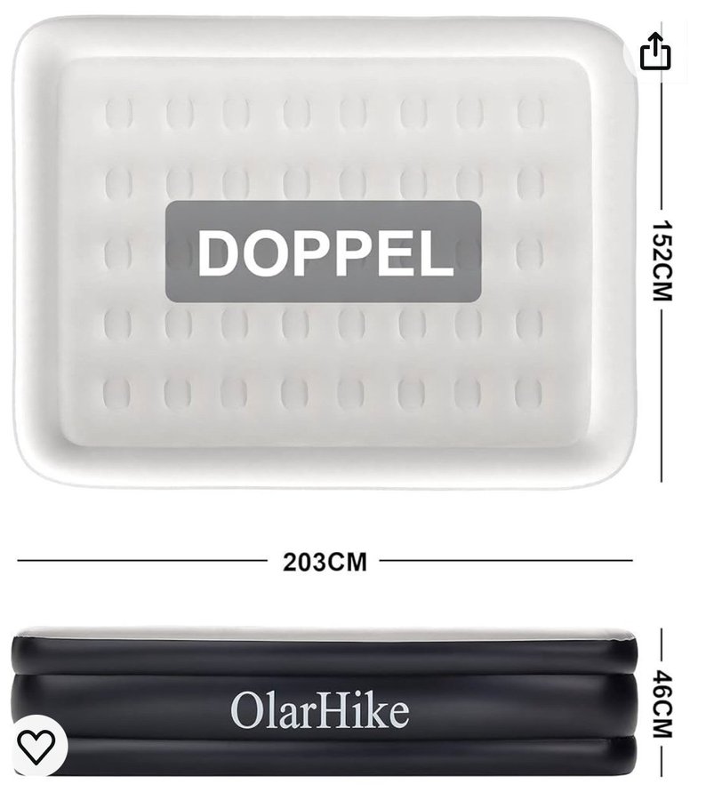 OlarHike Queen Size Air Mattress with Integrated Electric Pump