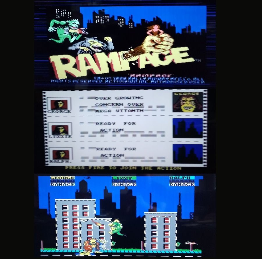 Rampage (Activision) - Lös Tape - Kassett ->TESTAD<- Commodore 64 Spel